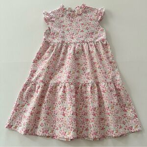 Little English Girls 8 Pink Tiered Charleston Dress Fairway Floral Spring Easter